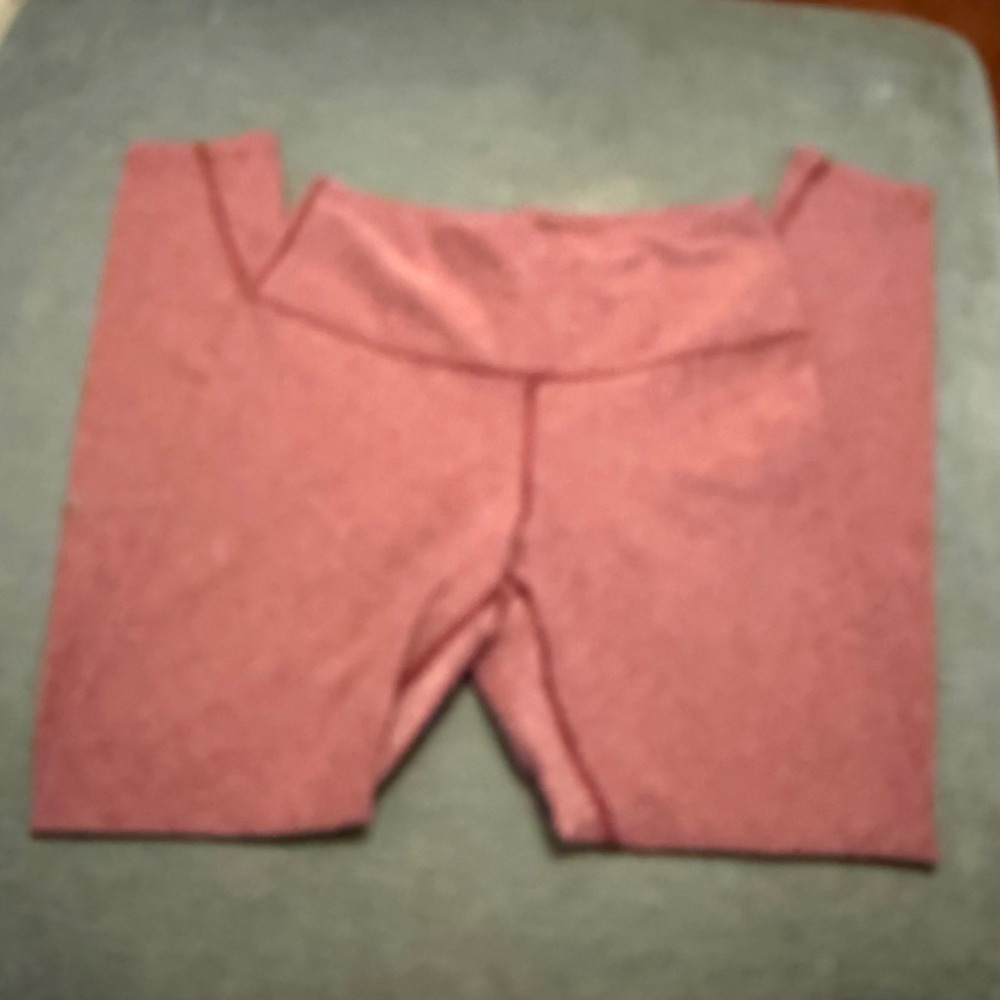 The‎ North Face Womens Heathered Rose Pink High Waisted Athletic Leggings Large